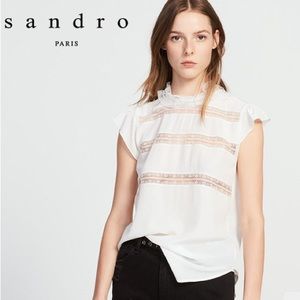 Sandro cream blouse